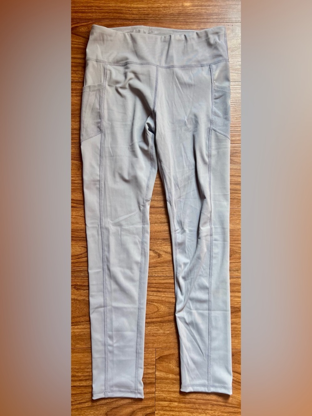 Cream Wide-Leg Active Pants & Grey Cropped Leggings